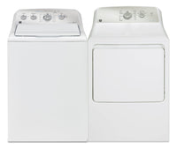 GE 5 Cu. Ft. Top-Load Washer and 7.2 Cu. Ft. Electric Dryer with SaniFresh  