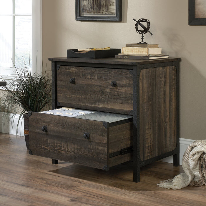Lewis Lateral Filing Cabinet - Carbon Oak 