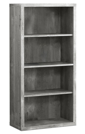 Slade 4-Shelf Bookcase - Grey 