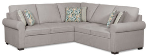 Haven 2-Piece Right-Facing Chenille Sectional - Grey