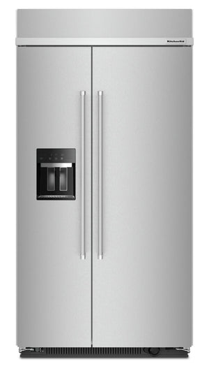 KitchenAid 25.1 Cu. Ft. Built-In Side-by-Side Refrigerator - KBSD702MPS