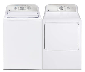 GE 4.4 Cu. Ft. Top-Load Washer and 6.2 Cu. Ft. Electric Dryer – White 