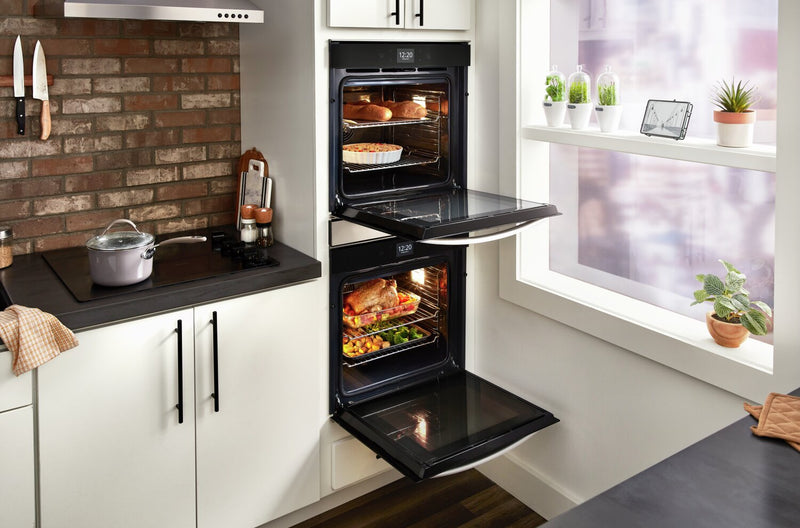 Whirlpool 24\" 5.8 Cu. Ft. Electric Double Wall Oven with True Convection - Fingerprint Resistant Stainless Steel - WOD52ES4MZ