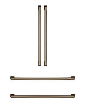 Cafe 4-Piece Brushed Bronze Handle Kit for French-Door Refrigerator - CXQB4H4PNBZ