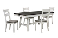 Echo 5pc Dining Table Set with Table & 4 Chairs, Storage Drawers, Trestle Base, 70