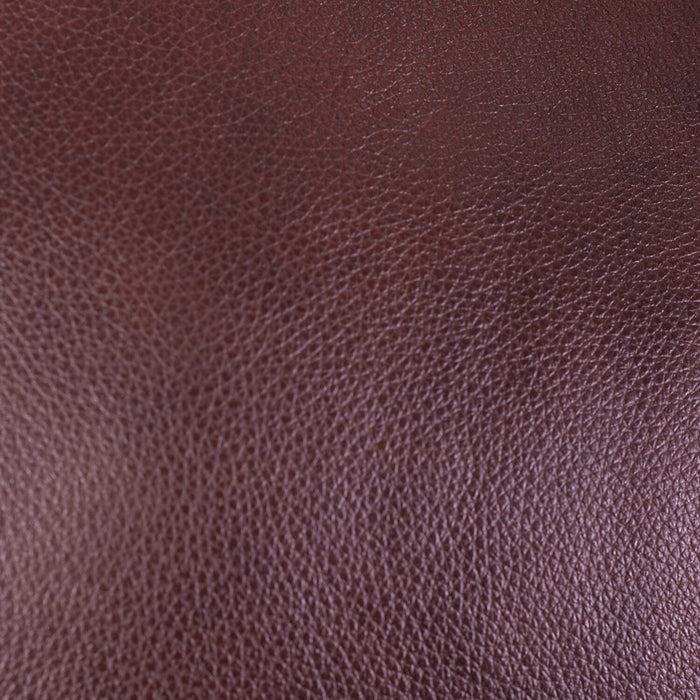 Chateau d'Ax Vita 44\" 100% Genuine Leather with Diamond Pattern Stitching and Wood Legs - Brown