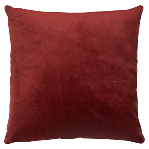 Velvet-Look Accent Pillow - Red 