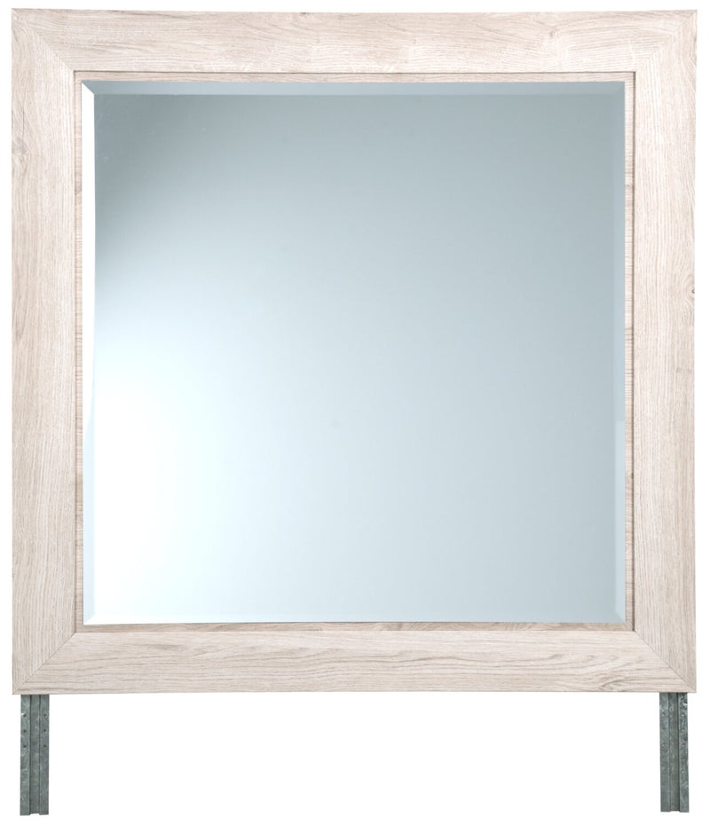 Yorkdale White Dresser Mirror - Contemporary style Mirror in White Engineered Wood