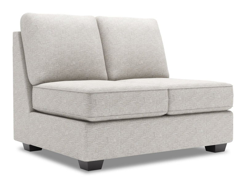 Sofa Lab Roll Armless Loveseat - Luxury Silver