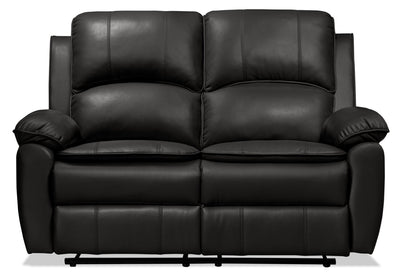 Chandler Leath-Aire Power Reclining Loveseat - Grey 