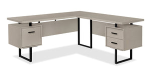 Marnie Reversible L-Shaped Corner Desk - Taupe