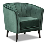 Brinley Velvet Accent Chair - Green 