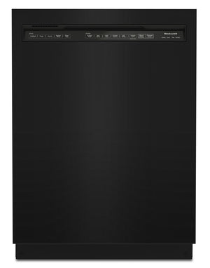 KitchenAid 39 dB Front-Control Dishwasher with Third Level Rack - KDFE204KBL