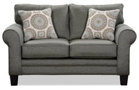 Tula Fabric Loveseat - Steel 