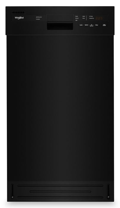 Whirlpool 18\" 50 dBA Built-In Front-Control Dishwasher - Black - WDPS5118PB