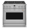 Cafe 6.2 Cu. Ft. Smart Gas Range with True European Convection and Self Clean Racks - Stainless Steel - CGY366P2TS1