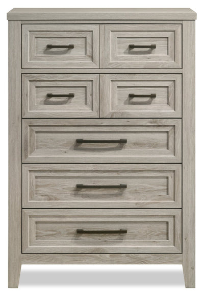 Lara Bedroom Chest of Drawers, 5-Drawer, 33.9"W x 50.5"H - Antique Grey | Commode verticale Lara de 33,9 po (L) x 50,5 po (H) à 5 tiroirs pour la chambre à coucher - gris antique