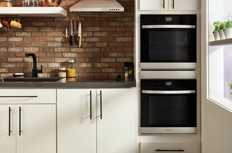 Whirlpool 24\" 5.8 Cu. Ft. Electric Double Wall Oven with True Convection - Fingerprint Resistant Stainless Steel - WOD52ES4MZ