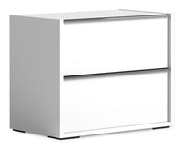 Raia Bedside 2-Drawer Italian Nightstand, 23.6