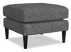 BLOK Modular Fabric Ottoman - Steel