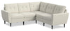 BLOK Modular Flared Arm Sectional - Ivory Boucle