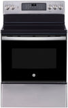 GE 5 Cu. Ft. Electric Range with True European Convection and Air Fry - Stainless Steel - JCB840STSS