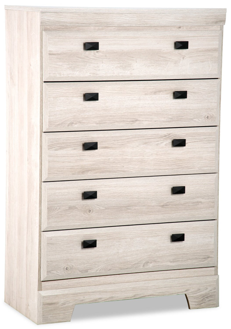Yorkdale White Chest - Contemporary style Chest in White Engineered Wood