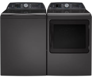 Profile 6.2 Cu. Ft. Top-Load Washer and 7.4 Cu. Ft. Electric Dryer - Diamond Grey 