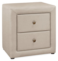 Zara Upholstered Bedside 2-Drawer Nightstand, 20.5