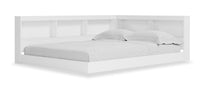 Wolf Platform Bookcase Bed for Kids, White - Full Size 