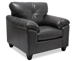 Addison Leath-Aire Chair - Grey