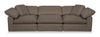 Eclipse Linen-Look Fabric Modular Sofa - Slate