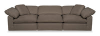 Eclipse Linen-Look Fabric Modular Sofa - Slate 