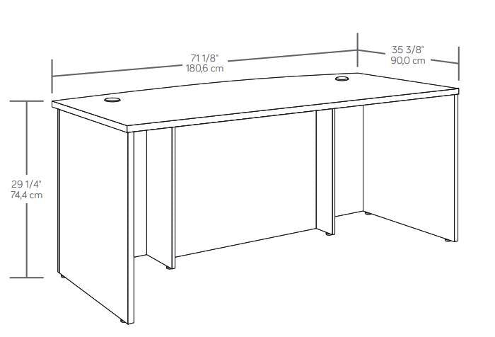 Affirm 71.10\" Commercial Grade Office Desk - Hudson Elm