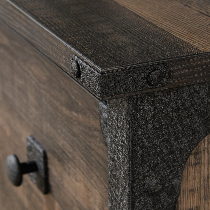 Lewis Lateral Filing Cabinet - Carbon Oak 