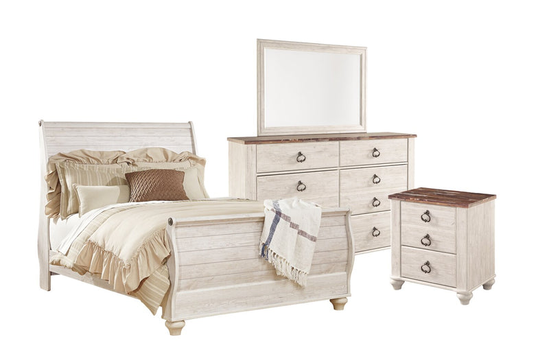 Willowton 6-Piece Sleigh Queen Bedroom Package