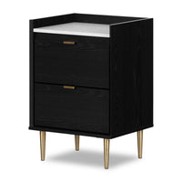 Dion Bedside 2-Drawer Nightstand, 19.3