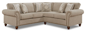 Wynn 2-Piece Chenille Sectional - Taupe