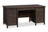 Retta Executive Office Desk - Coffee Oak 