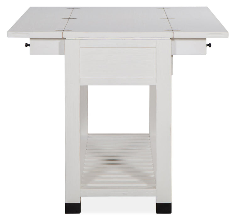 Harper 60\" Modern Sofa Table with Storage and Shelf - White Pine