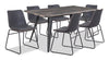 Amos 7-Piece Dining Package with Tess Chairs - Grey