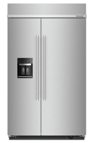 KitchenAid 29.4 Cu. Ft. Built-In Side-by-Side Refrigerator - KBSD708MPS