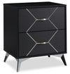 Beau Bedside 2-Drawer Nightstand, 21.7