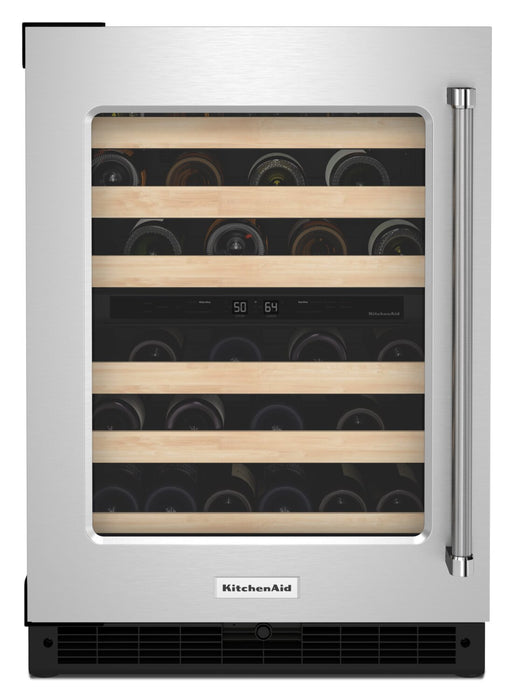 KitchenAid 24\" 5 Cu. Ft. Undercounter Wine Refrigerator - Stainless Steel - KUWL214KSB
