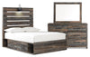 Abby 5-Piece Full Bedroom Package with Side Storage - Brown
