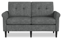 BLOK Modular Rolled Arm Loveseat – Steel 