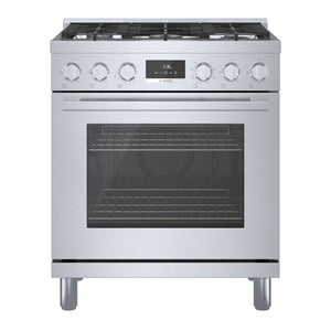 Bosch 800 Series 3.9 Cu. Ft. Dual Fuel Freestanding Range - HDS8055C