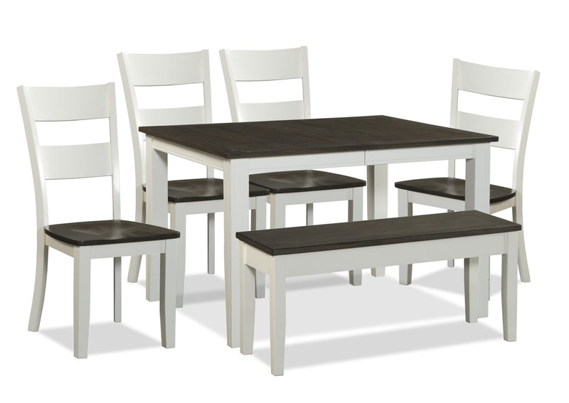 Ella 6-Piece Dining Package - White 
