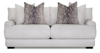 Fawn Linen-Look Fabric Sofa - Grey