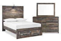 Abby 5-Piece Full Storage Bedroom Package - Brown 